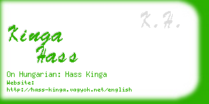 kinga hass business card